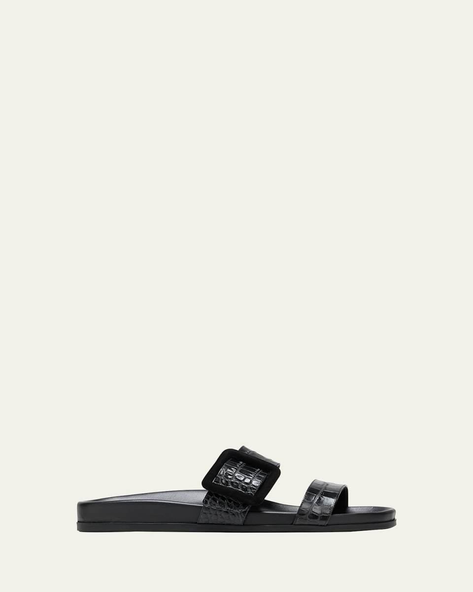 Mayfu Fussbett Croco Slide Sandals